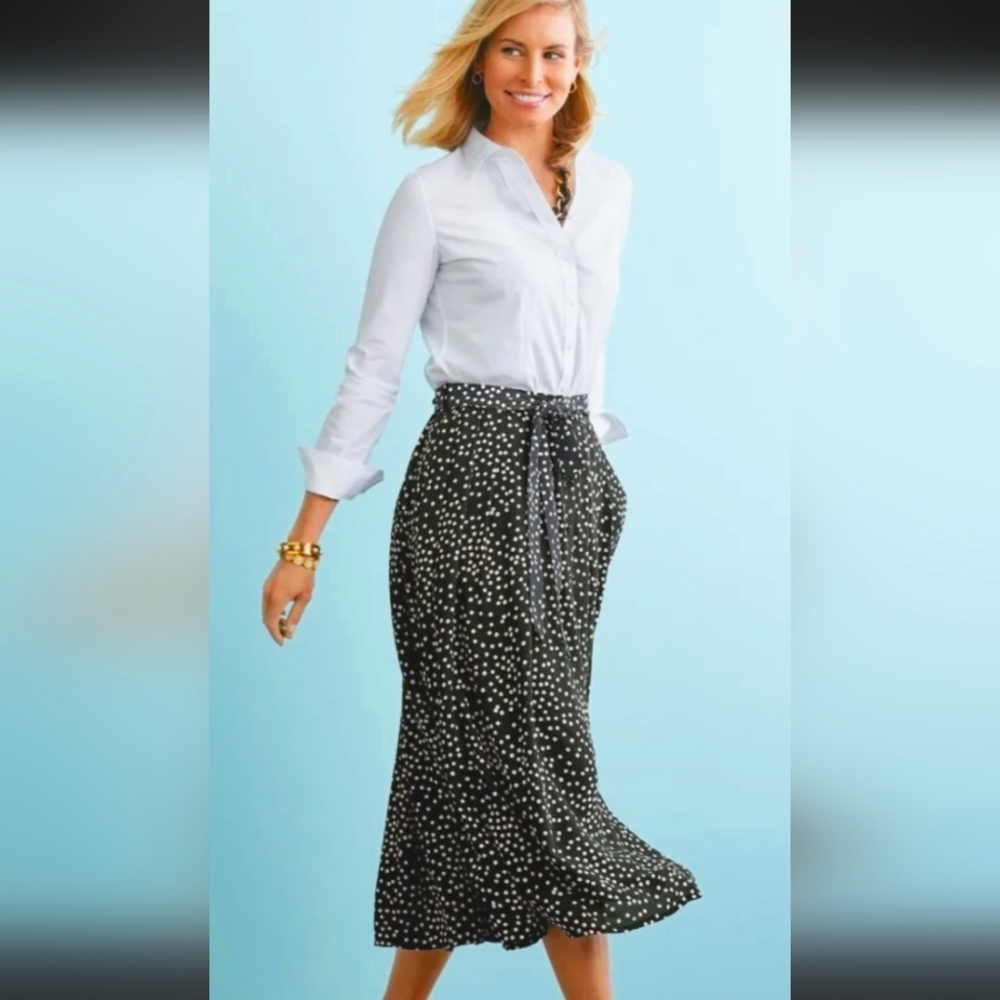 Talbot's Skirt DOT Button Front Skirt